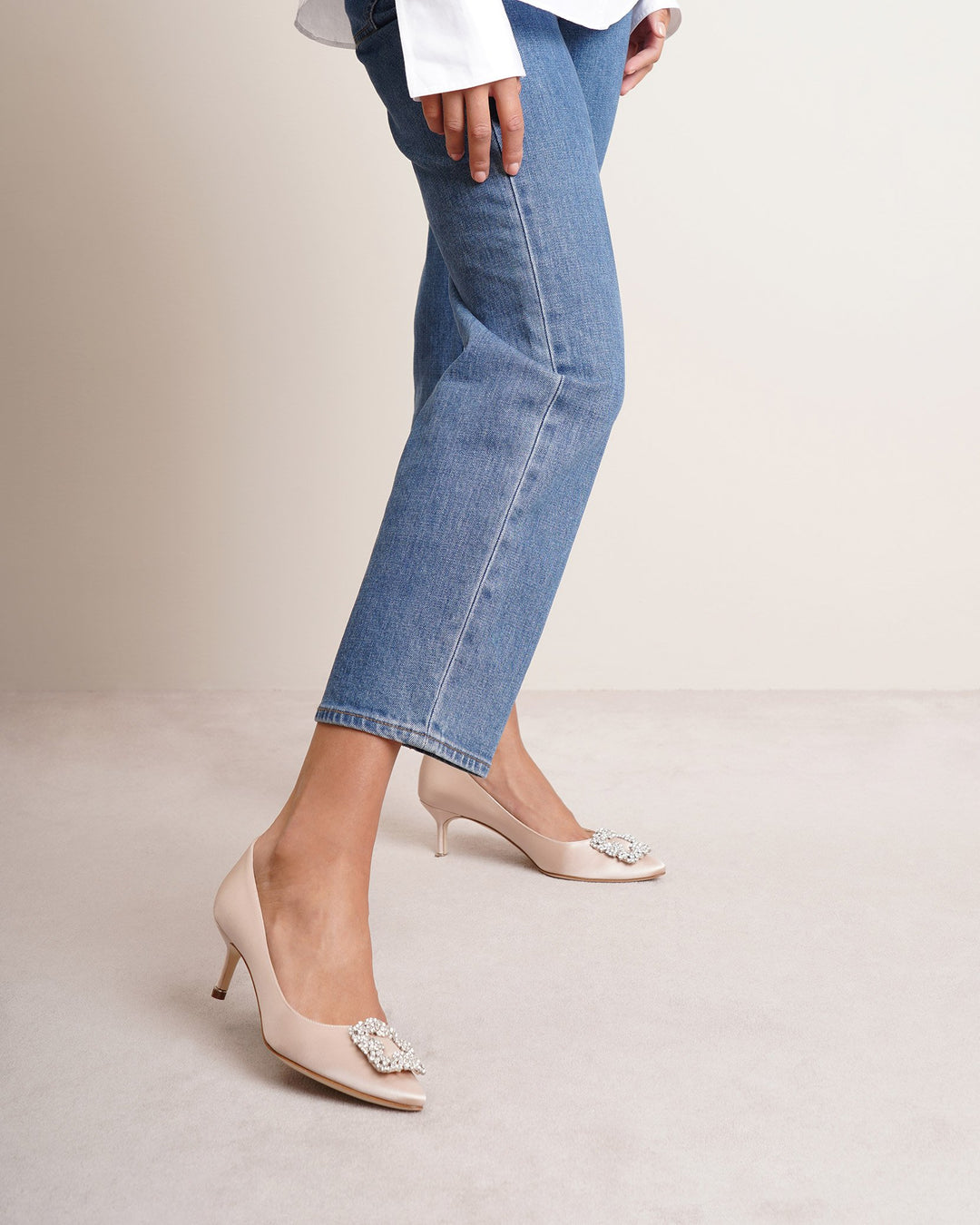 Hangisi 50 satin pumps on sale