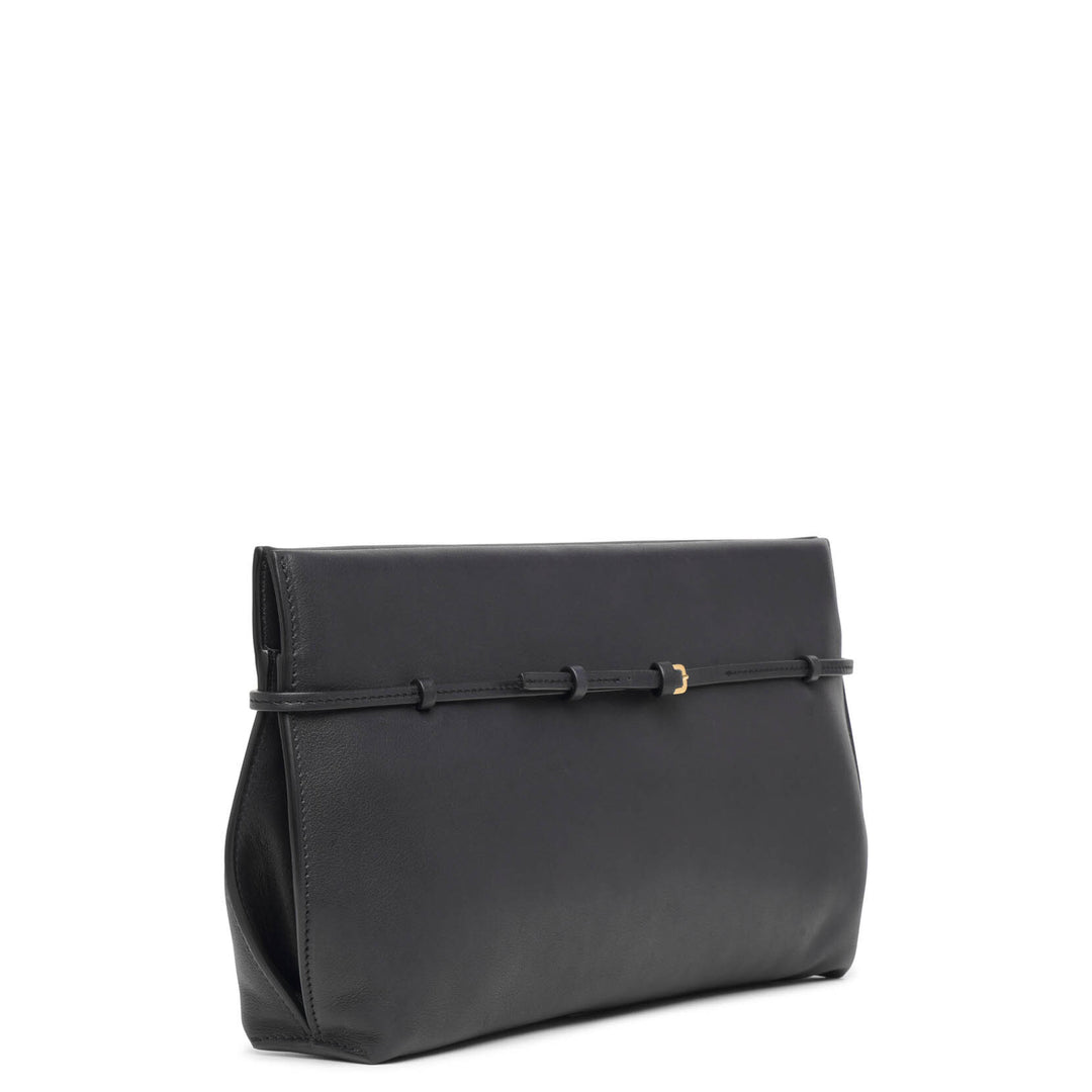 クラッチバッグ THE ROW BOURSE CLUTCH IN GRAINY LEATHER The Row | Sienna black saddle leather clutch | Savannahs